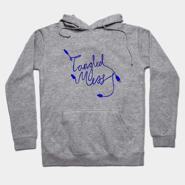 Tangled Mess Blue Hoodie by LukeHarding